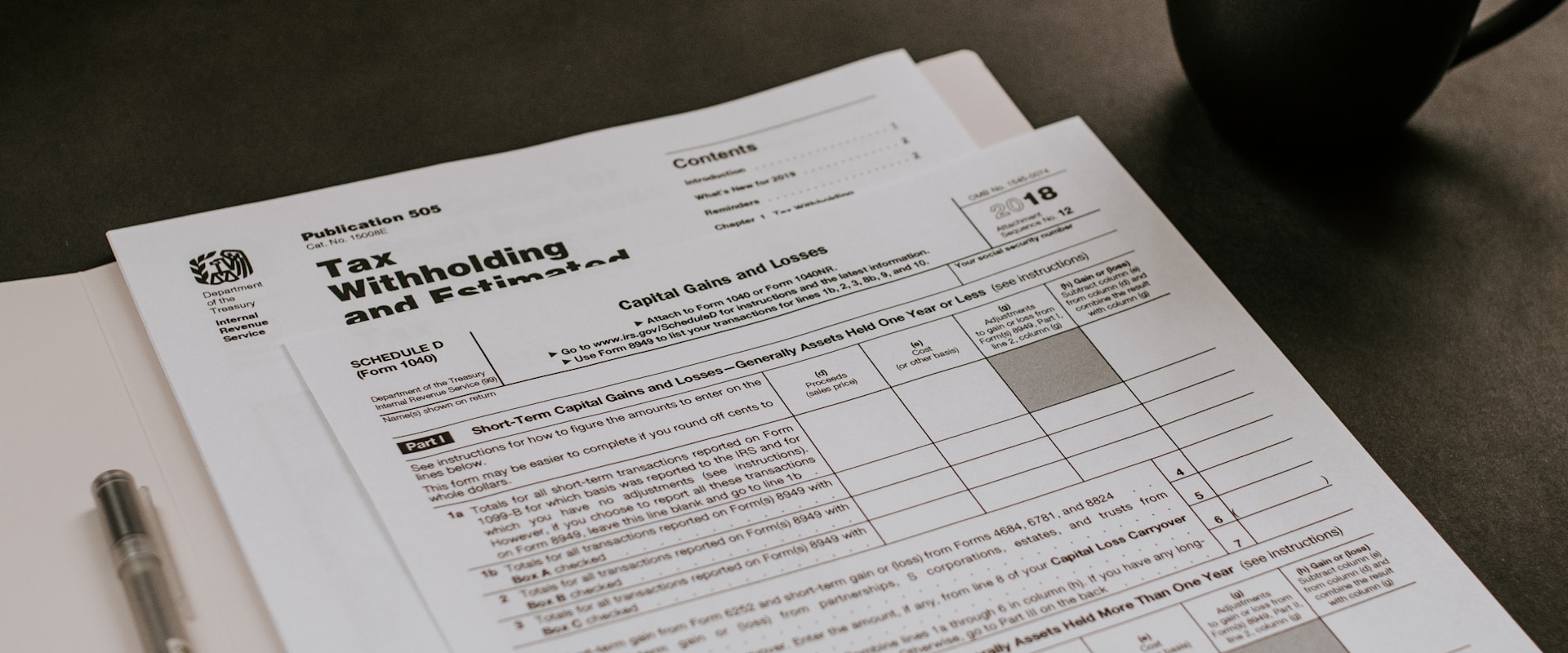 Tax documentation and financial statements ready for review